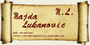 Majda Lukanović vizit kartica